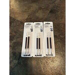 Refill for uni-ball Signo Gel 207, Medium, Black Ink,  Lot Of 3…2/Pack…SIX Total